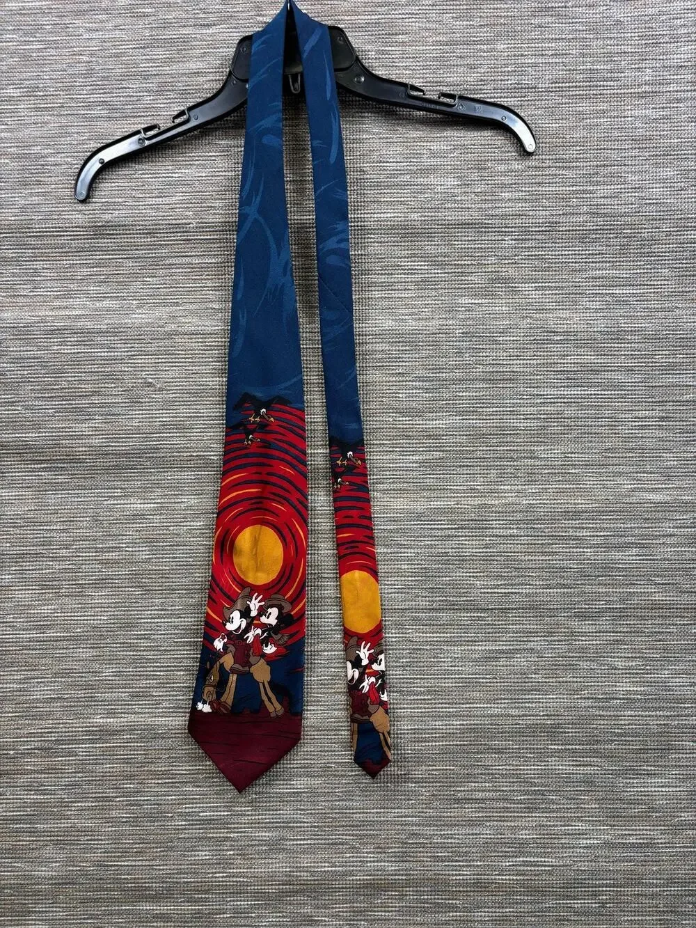 Vintage Mickey Unlimited Tie Mens Multicolor Western Mickey Minnie Pluto Necktie